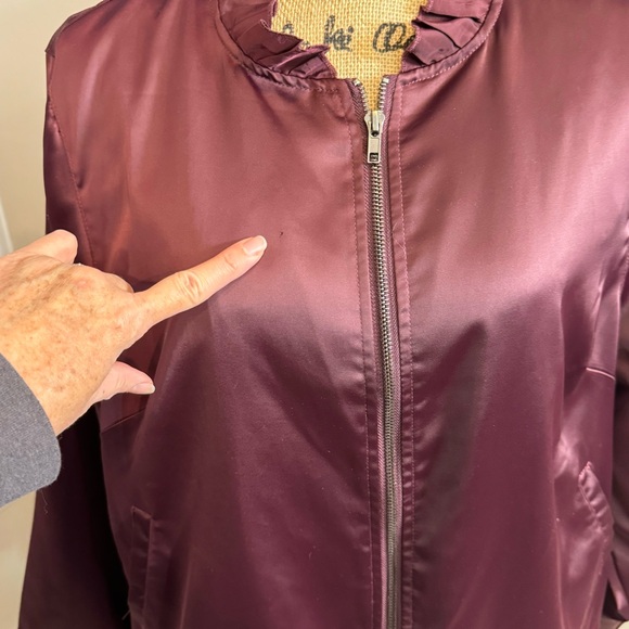 Lane Bryant Ruffle Pleated Trim Jacket - 14/16 - Picture 6 of 11